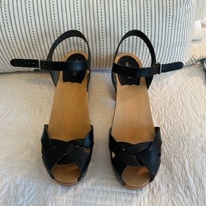 Swedish Hasbeens black heeled sandal  41